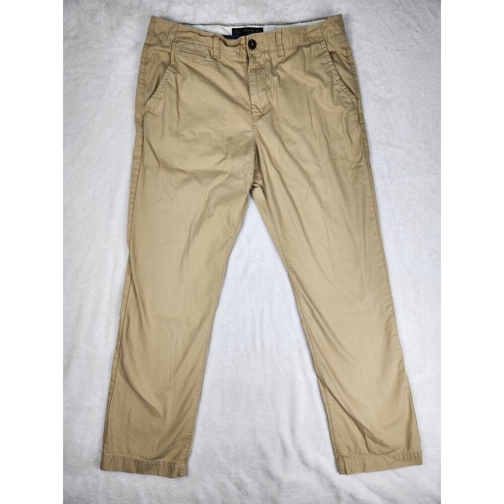 American Eagle Mens‎ Original Straight 38x34 Tan Chino Pants Khaki Skate Cotton